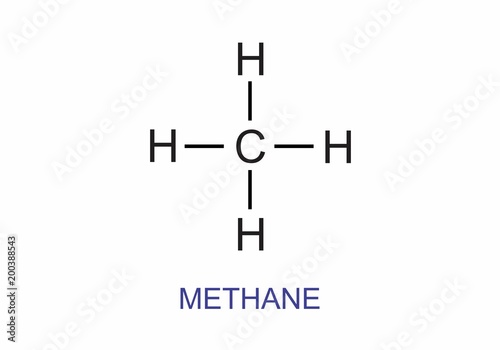 Methane structural formula