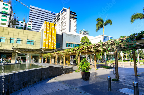 Scenery of Bonifacio High street, which is the Famous shopping street in Taguig photo
