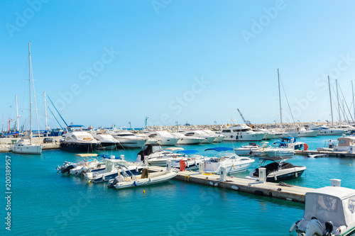 Sailing boats in marina