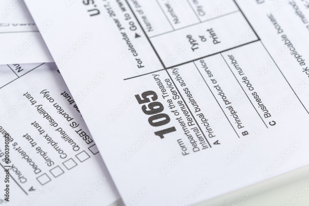 Obraz premium Tax forms, close up