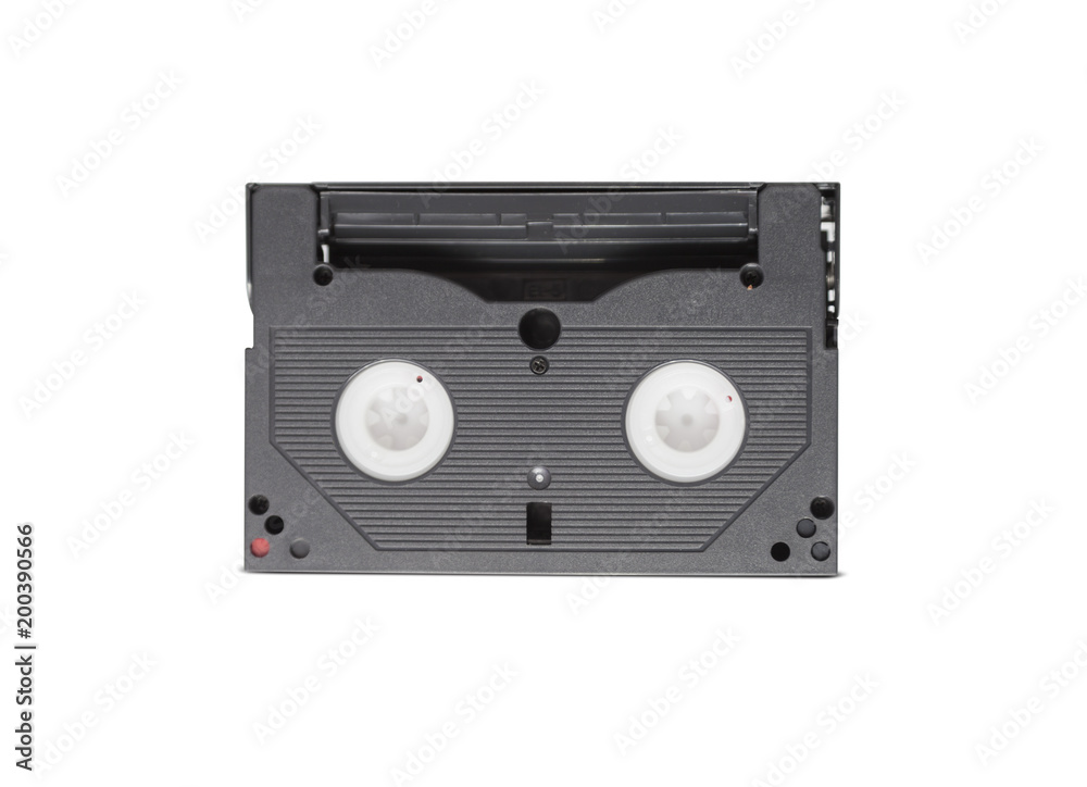 mini DV cassette on white background mini DV cassette on white background