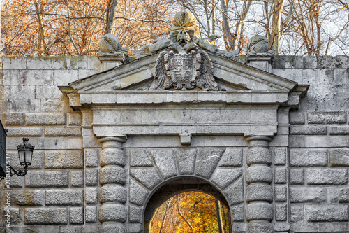 Gate of the Pomegranates or Puerta de las Granadas is an arch located in Granada and leads to the Alhambra.