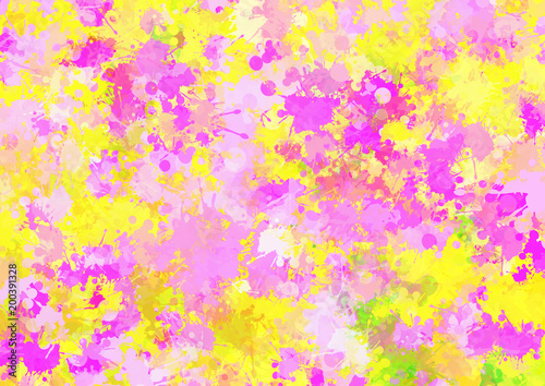Artistic abstract  watercolor splash background.
Water color imitating warm colorful background symbolizing summer flowers.