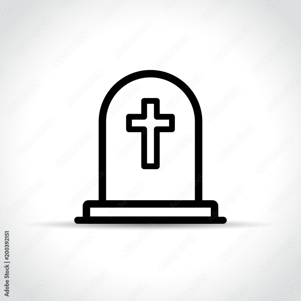 tombstone icon on white background tombstone icon on white background