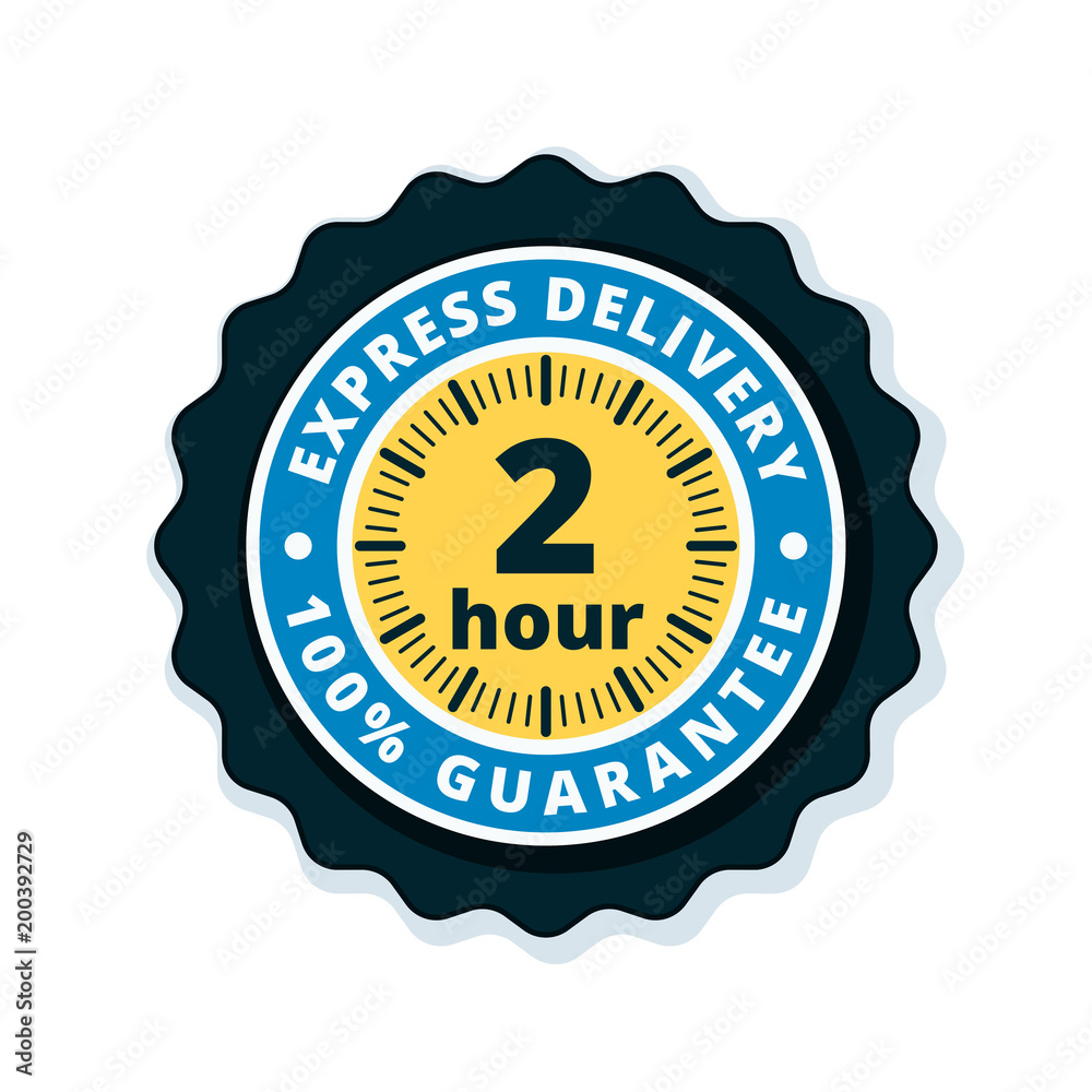 2 Hour Express Delivery illustration 2 Hour Express Delivery illustration