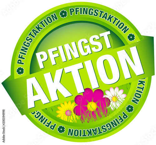 Button Banner "Pfingstaktion" grün/pink