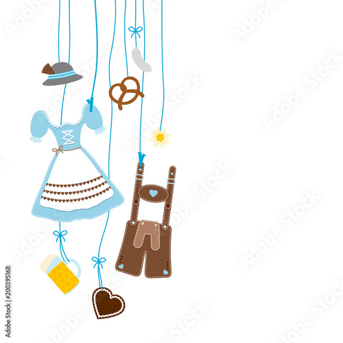Octoberfest Symbols Blue
