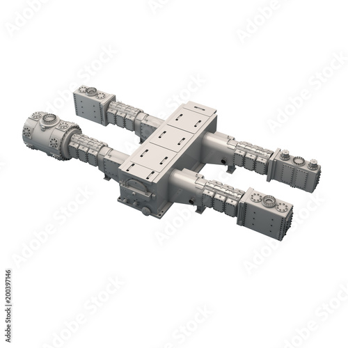 3D illustration - Piston compressor