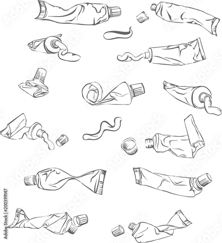 tube, black, white, vector, drawing, design