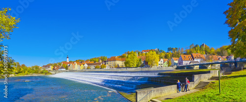 Landsberg am Lech mit dem schönen Lechwehr photo