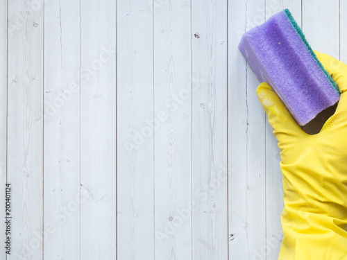 housework, housekeeping and household concept - cleaning stuff © Elenglush