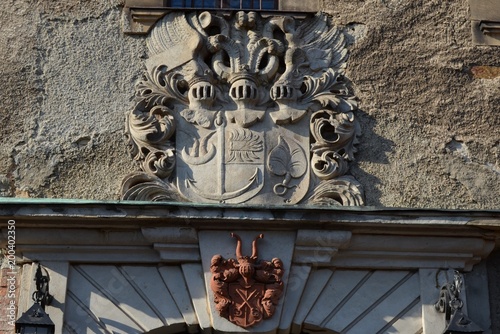 Zamek czocha - ornament nad bramą weściową photo