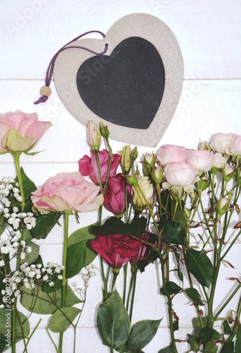 Blumenstrauß Pastell mit He...