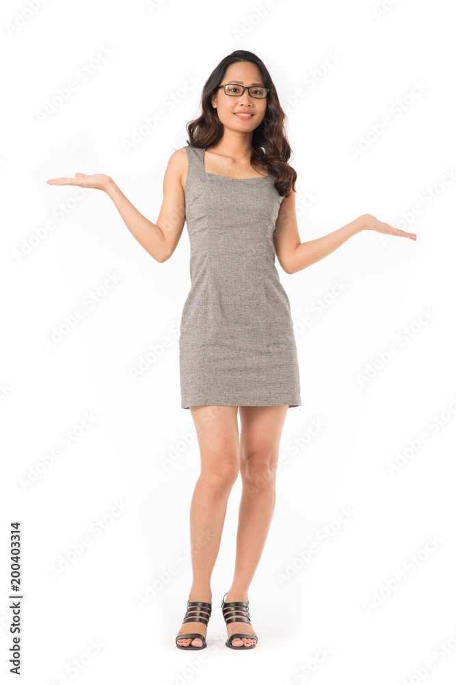 Portrait of beautiful Asian young woman wearing eyeglasses posing pn white background Portrait of beautiful Asian young woman wearing eyeglasses posing pn white background