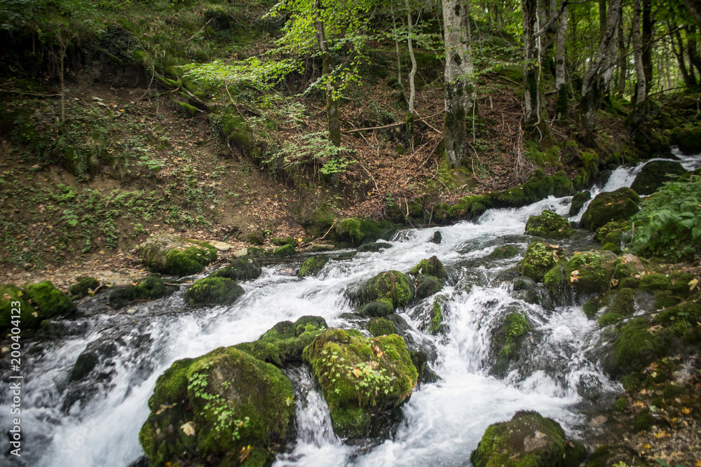 water draining from the mountains