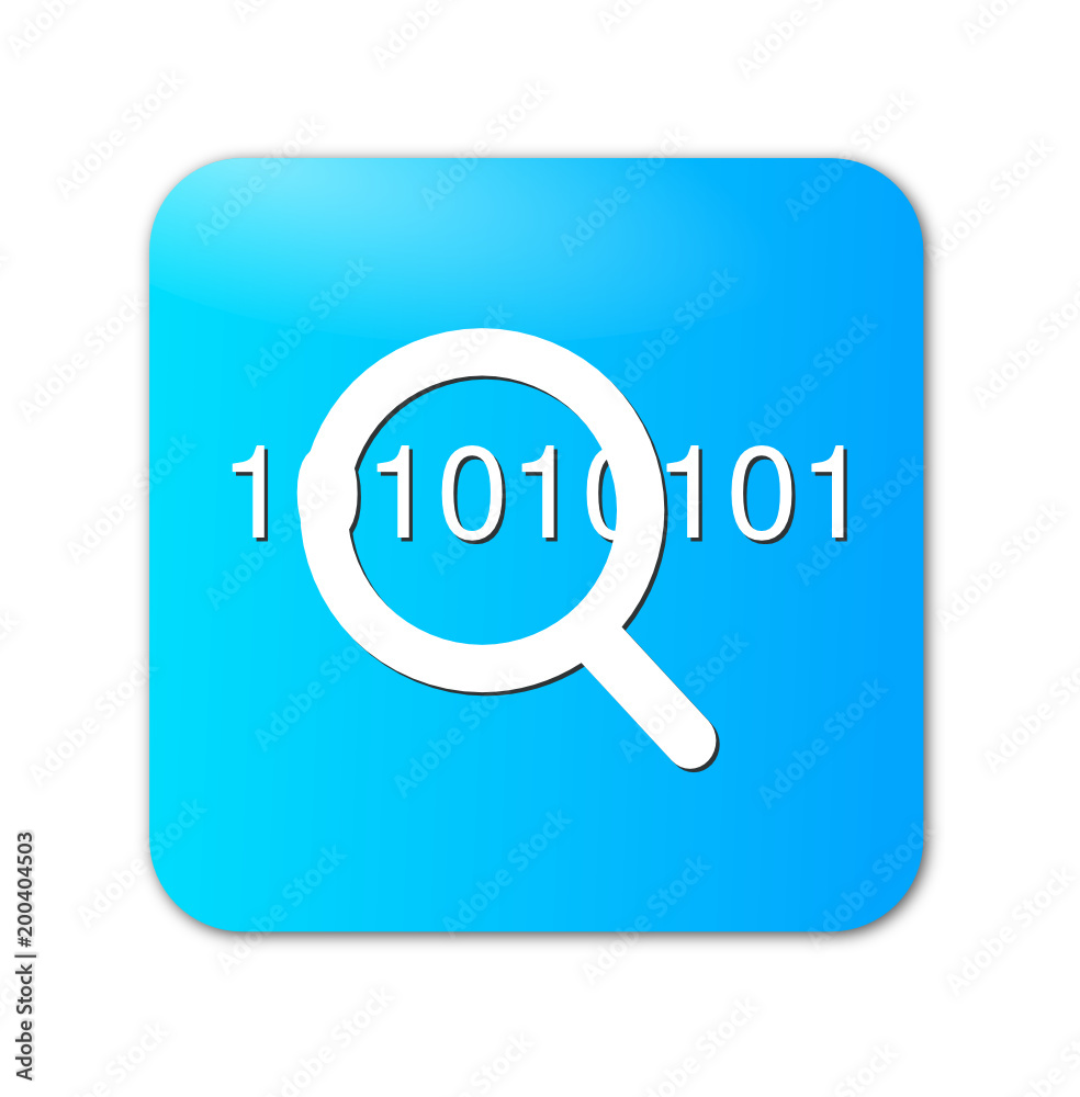 Knop / icoon met het teken van content inspectie Knop / icoon met het teken van content inspectie