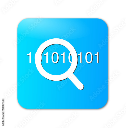 Knop / icoon met het teken van content inspectie