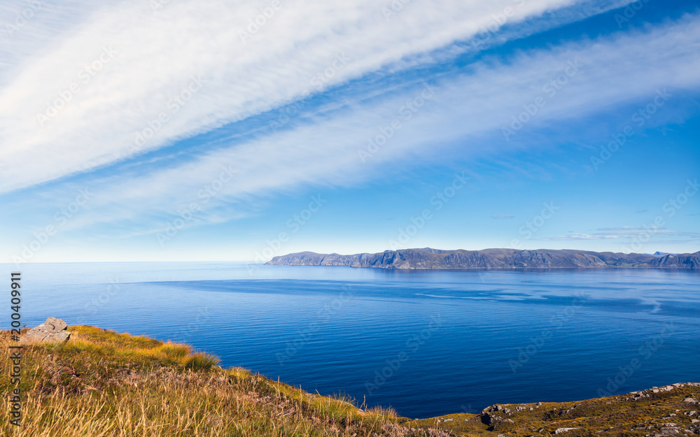 Blick auf das Westkap in Norwegen