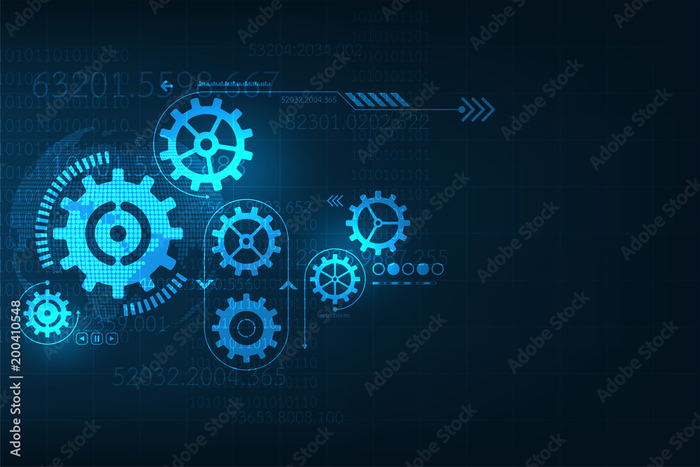Vector abstract background technology gear concept.