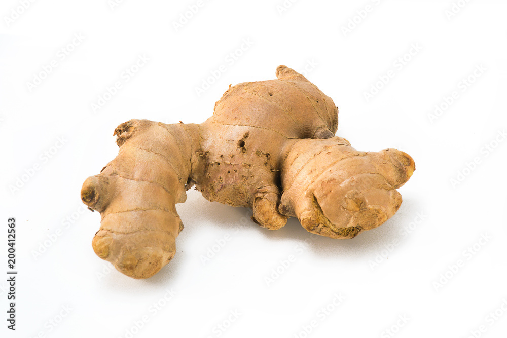 Fresh ginger on white background Fresh ginger on white background
