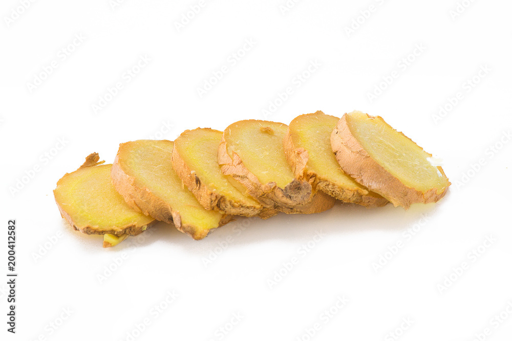 Fresh ginger on white background Fresh ginger on white background