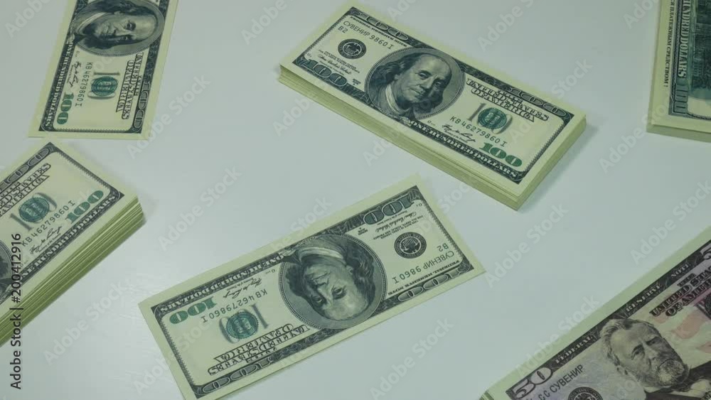 Money on the table in the bank. Money on the table in the bank.