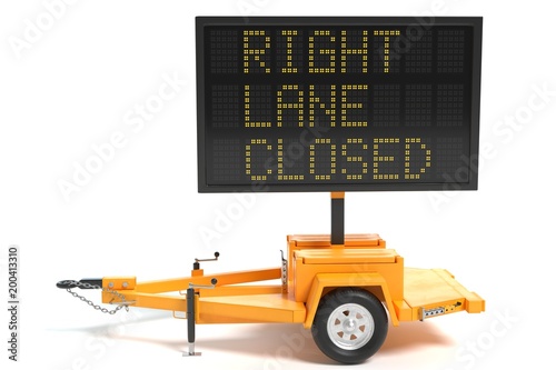 3d illustration of an electronic traffic sign