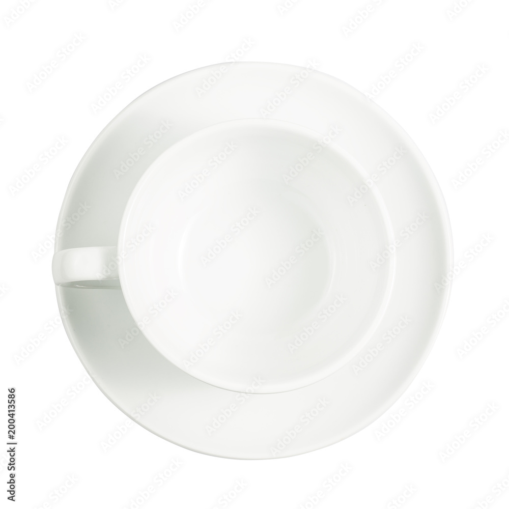 Empty White Coffee Cup isolated On a white background Empty White Coffee Cup isolated On a white background