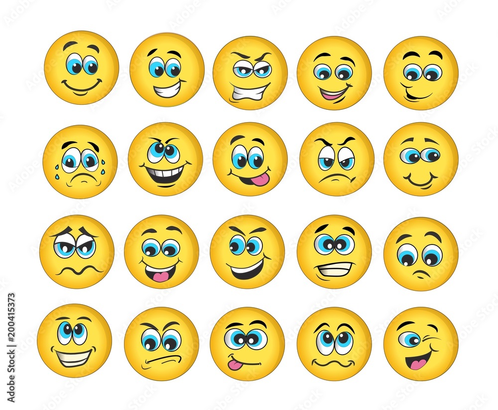 emotion set. emoji set. vector illustration emotion set. emoji set. vector illustration