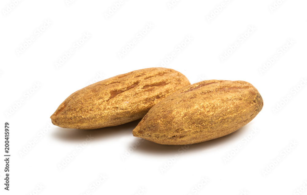 golden almonds isolated golden almonds isolated