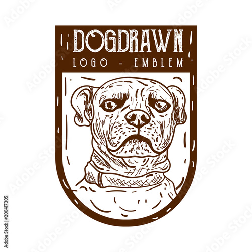 Dog handdrawn, drawing dog