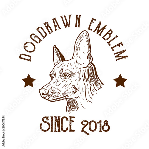 Dog handdrawn, drawing dog