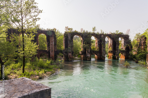 Roman aqueduct in the village of Agios Georgios Preveza Greece photo