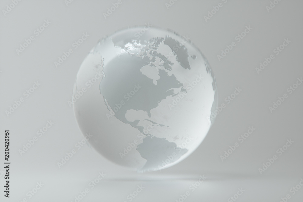 glass globe isolated on white background glass globe isolated on white background