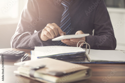 Businessman working in the office