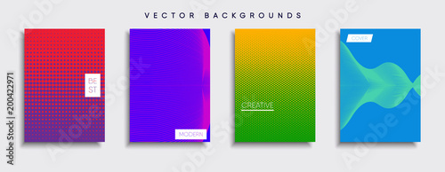 Vector cover designs. Future Poster template. Smartphone modern background set.