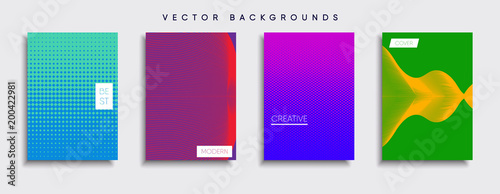 Vector cover designs. Future Poster template. Smartphone modern background set.