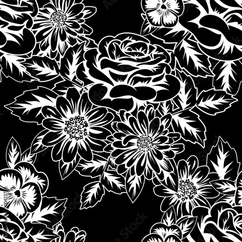 seamless monochrome pattern