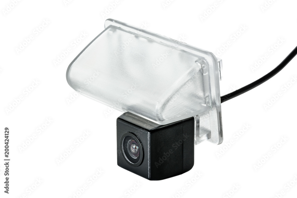 car rear view camera with a transparent plafond