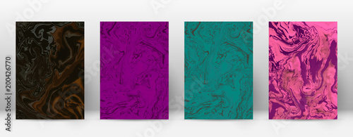 Abstract cover. Modern design template. Admirable suminagashi marble. Minimalistic hipster flyer design. Ecstatic trendy abstract cover. Vector illustration.