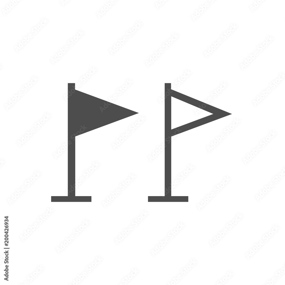 Flag icon. Vector illustration, flat design