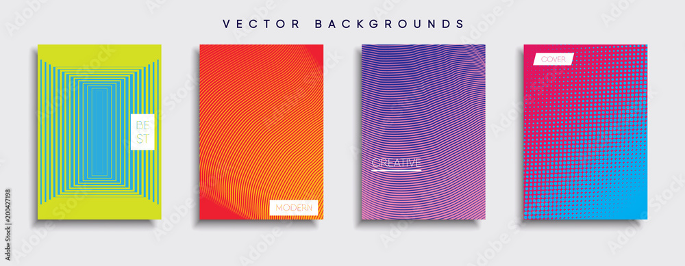 Vector cover designs. Future Poster template. Smartphone modern background set.