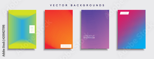 Obraz na płótnie Vector cover designs. Future Poster template. Smartphone modern background set. w salonie