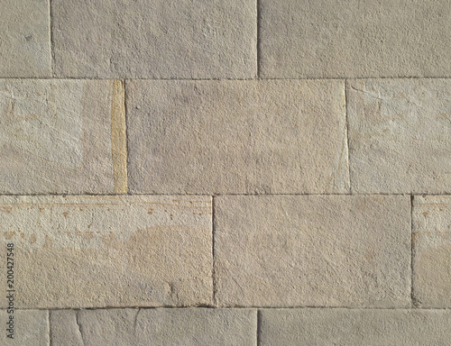 Stone ashlars. Seamless texture with a stone ashlars wall.