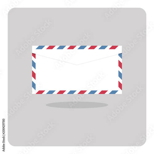 Vector design of flat icon, Envelope on isolated background.