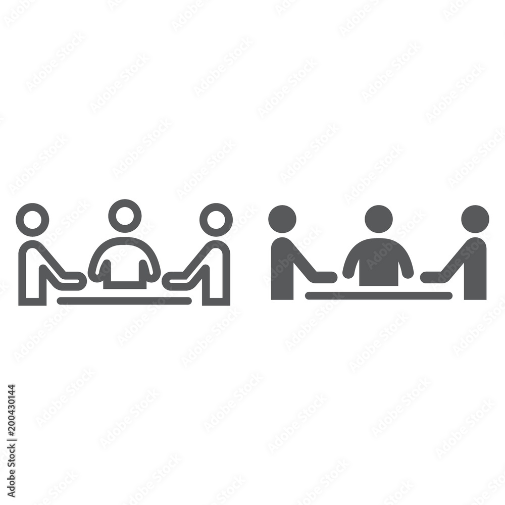 Teamwork line and glyph icon, development and business, partnership sign vector graphics, a linear pattern on a white background, eps 10. Teamwork line and glyph icon, development and business, partnership sign vector graphics, a linear pattern on a white background, eps 10.