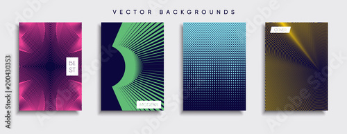 Vector cover designs. Future Poster template. Smartphone modern background set.