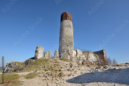 Ruiny zamku w Olsztynie.