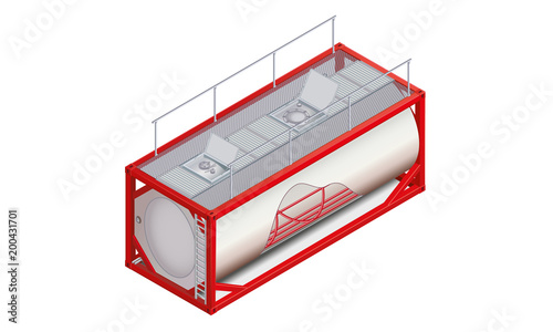tank container with heated