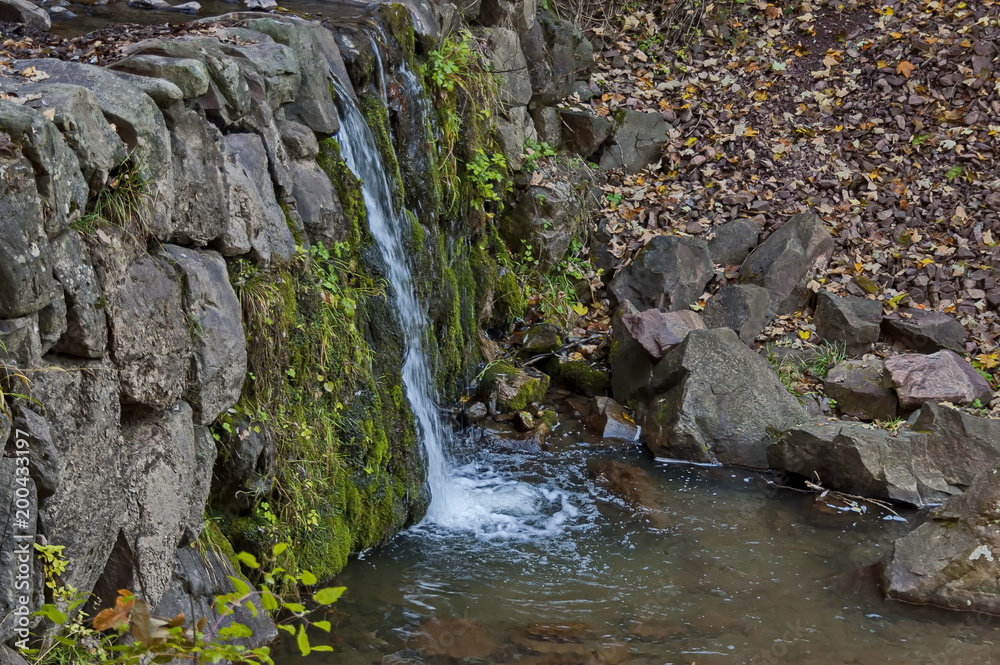 Part of waterfall cascade of river Lokorska near village Lokorsko, Sofia, Bulgaria Part of waterfall cascade of river Lokorska near village Lokorsko, Sofia, Bulgaria